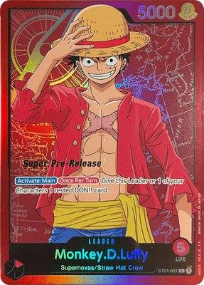 Monkey.D.Luffy (001), Super Pre-Release Starter Deck 1: Straw Hat Crew