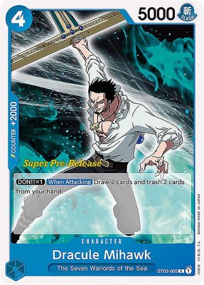 Dracule Mihawk, Super Pre-Release Starter Deck 3: The Seven Warlords of the Sea