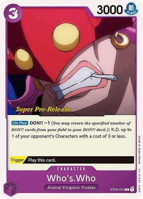 Who's.Who, Super Pre-Release Starter Deck 4: Animal Kingdom Pirates