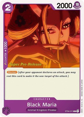 Black Maria, Super Pre-Release Starter Deck 4: Animal Kingdom Pirates