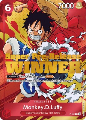 Monkey.D.Luffy (Super Pre-Release) [Winner], One Piece Promotion Cards