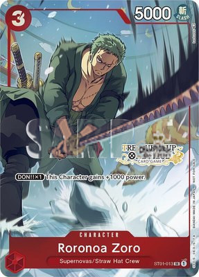 Roronoa Zoro (Treasure Cup), One Piece Promotion Cards