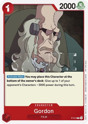 Gordon (One Piece Film Red), One Piece Promotion Cards