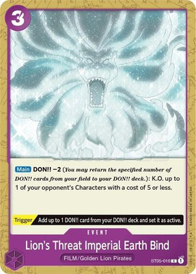 Lion's Threat Imperial Earth Bind, Starter Deck 5: Film Edition
