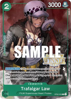 Trafalgar Law (Offline Regional 2023) [Winner], One Piece Promotion Cards