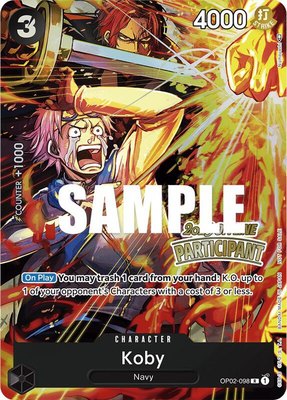 Koby (Offline Regional 2023) [Participant], One Piece Promotion Cards