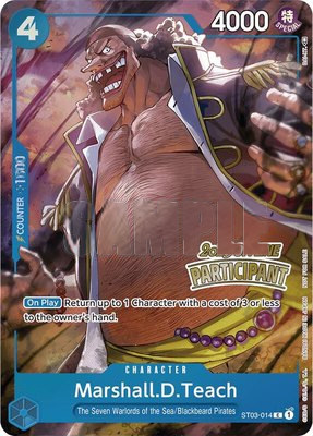 Marshall.D.Teach (Offline Regional 2023) [Participant], One Piece Promotion Cards