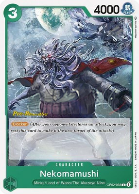 Nekomamushi, Paramount War Pre-Release Cards