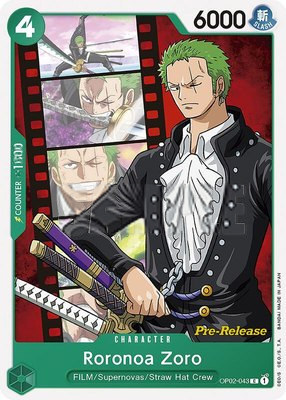 Roronoa Zoro, Paramount War Pre-Release Cards