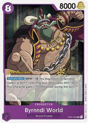 Byrnndi World, Paramount War Pre-Release Cards