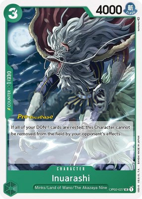 Inuarashi, Paramount War Pre-Release Cards