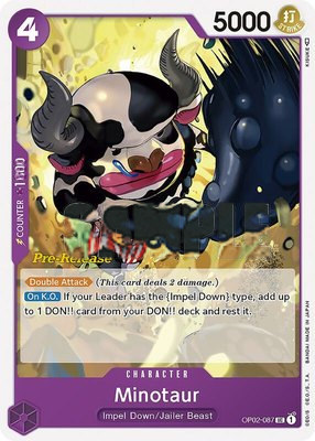 Minotaur, Paramount War Pre-Release Cards