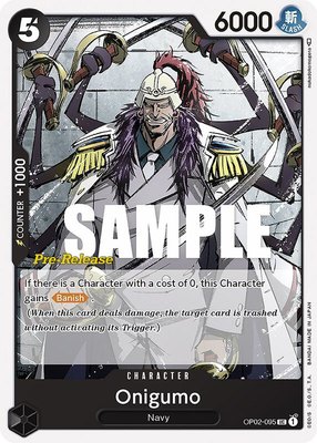 Onigumo, Paramount War Pre-Release Cards