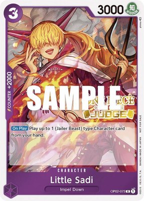Little Sadi (Judge), One Piece Promotion Cards