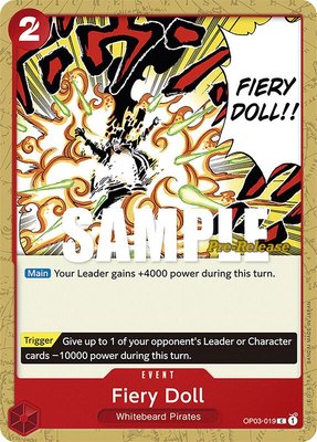 Fiery Doll, Pillars of Strength Pre-Release Cards
