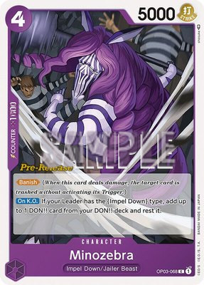 Minozebra, Pillars of Strength Pre-Release Cards
