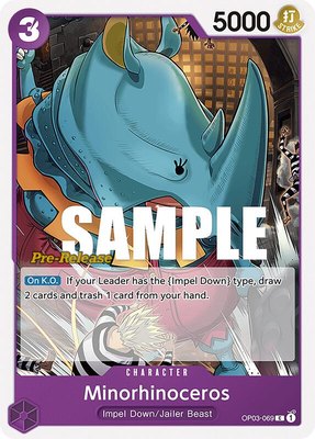 Minorhinoceros, Pillars of Strength Pre-Release Cards