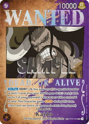 Kaido (Wanted Poster), Pillars of Strength
