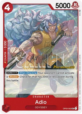 Adio, Pillars of Strength Pre-Release Cards
