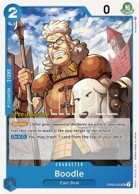 Boodle, Pillars of Strength Pre-Release Cards