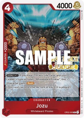Jozu (Judge), One Piece Promotion Cards