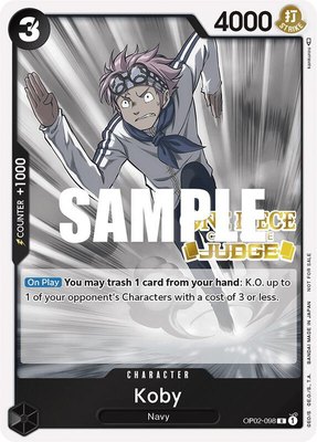 Koby (Judge), One Piece Promotion Cards