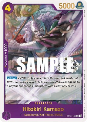 Hitokiri Kamazo (Store Championship 2023 Participation Pack Vol.1), One Piece Promotion Cards