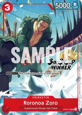 Roronoa Zoro (3-on-3 Cup) [Winner], One Piece Promotion Cards