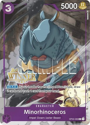 Minorhinoceros (Online Regional 2023) [Winner], One Piece Promotion Cards