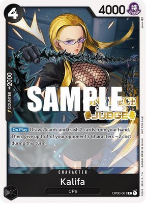 Kalifa (Judge Pack Vol. 2), One Piece Promotion Cards