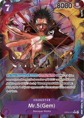 Mr.5 (Gem) (Alternate Art), Kingdoms of Intrigue