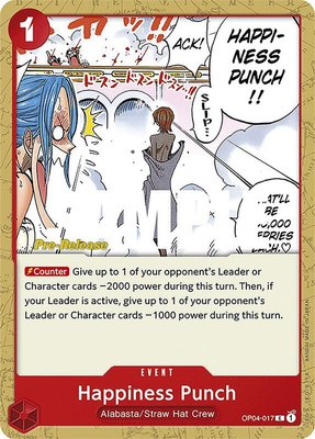 Happiness Punch, Kingdoms of Intrigue Pre-Release Cards