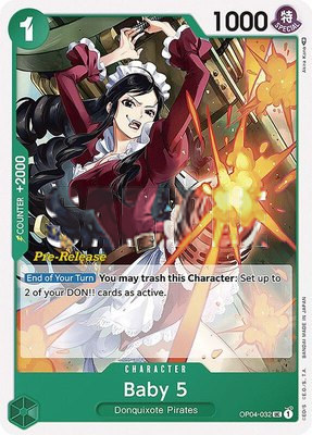 Baby 5, Kingdoms of Intrigue Pre-Release Cards