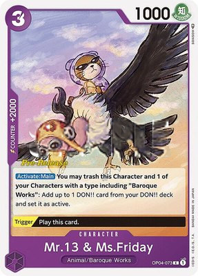 Mr.13 & Ms.Friday, Kingdoms of Intrigue Pre-Release Cards