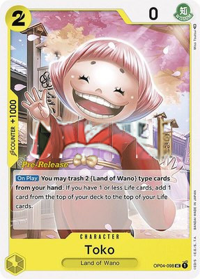 Toko, Kingdoms of Intrigue Pre-Release Cards
