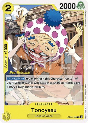 Tonoyasu, Kingdoms of Intrigue Pre-Release Cards