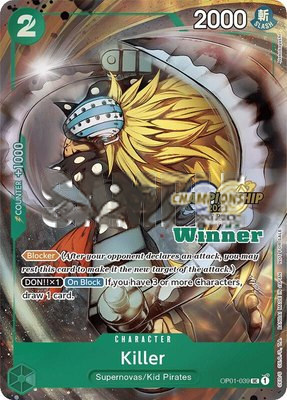 Killer (CS 2023 Top Players Pack) [Winner], One Piece Promotion Cards