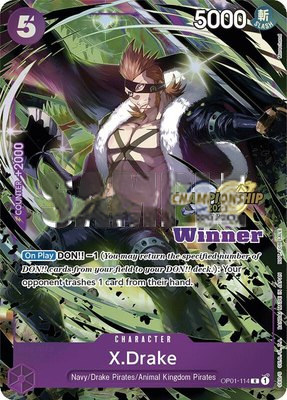 X.Drake (CS 2023 Top Players Pack) [Winner], One Piece Promotion Cards