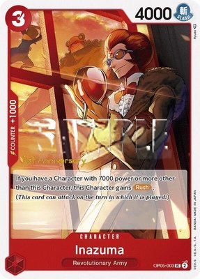 Inazuma, Awakening of the New Era: 1st Anniversary Tournament Cards