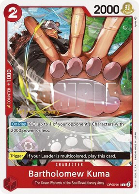 Bartholomew Kuma, Awakening of the New Era: 1st Anniversary Tournament Cards