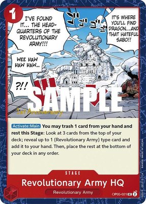 Revolutionary Army HQ, Awakening of the New Era: 1st Anniversary Tournament Cards
