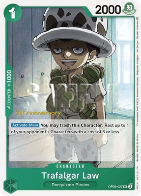 Trafalgar Law (027), Awakening of the New Era: 1st Anniversary Tournament Cards