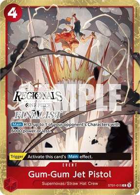 Gum-Gum Jet Pistol (Offline Regional 2024) [Finalist], One Piece Promotion Cards