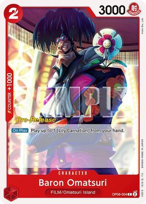 Baron Omatsuri, Wings of the Captain Pre-Release Cards