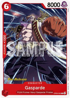 Gasparde, Wings of the Captain Pre-Release Cards