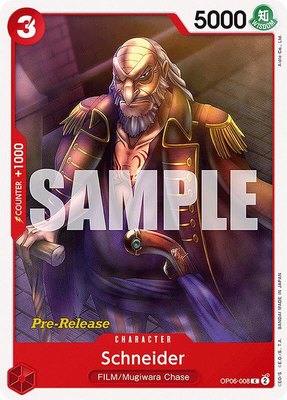 Schneider, Wings of the Captain Pre-Release Cards