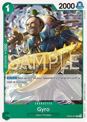 Gyro, Wings of the Captain Pre-Release Cards