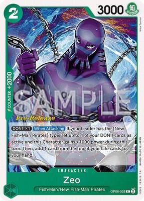 Zeo, Wings of the Captain Pre-Release Cards
