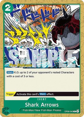 Shark Arrows, Wings of the Captain Pre-Release Cards