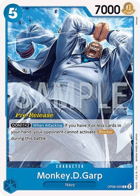 Monkey.D.Garp, Wings of the Captain Pre-Release Cards